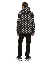 Quilted nylon jacket with hood and DG logo print - | Dolce & Gabbana