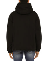JERSEY HOODIE WITH LOGO PLATE - | Dolce & Gabbana