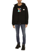 JERSEY HOODIE WITH LOGO PLATE - | Dolce & Gabbana
