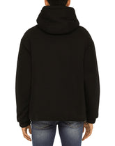 JERSEY HOODIE WITH LOGO PLATE - | Dolce & Gabbana