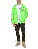 JERSEY HOODIE WITH ZIP AND LOGO PLATE - | Dolce & Gabbana