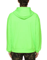 JERSEY HOODIE WITH ZIP AND LOGO PLATE - | Dolce & Gabbana