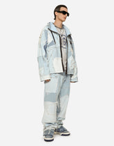 Denim patchwork jacket with hood - | Dolce & Gabbana