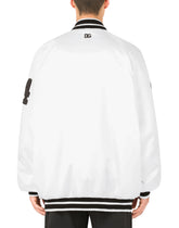 Satin jacket with DG embroidery and patch - | Dolce & Gabbana