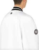 Satin jacket with DG embroidery and patch - | Dolce & Gabbana