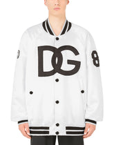 Satin jacket with DG embroidery and patch - | Dolce & Gabbana