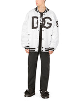 Satin jacket with DG embroidery and patch - | Dolce & Gabbana