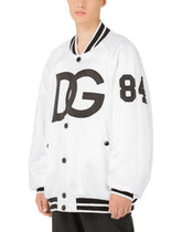 Satin jacket with DG embroidery and patch - | Dolce & Gabbana