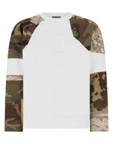 Camouflage patchwork sweatshirt with DG logo - | Dolce & Gabbana