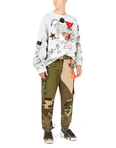 Printed jersey sweatshirt with patch - | Dolce & Gabbana