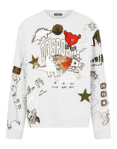 Printed jersey sweatshirt with patch - | Dolce & Gabbana
