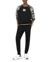Jersey sweatshirt with DG logo print - | Dolce & Gabbana