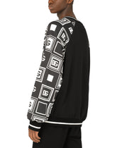 Jersey sweatshirt with DG logo print - | Dolce & Gabbana