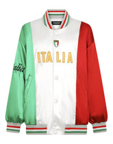 Satin jacket with patch - | Dolce & Gabbana