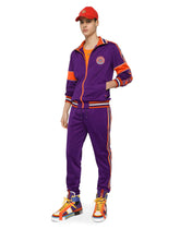 Zip-up technical jersey sweatshirt with patch - | Dolce & Gabbana