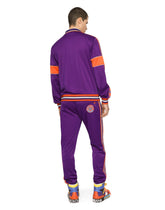 Zip-up technical jersey sweatshirt with patch - | Dolce & Gabbana