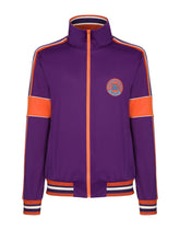 Zip-up technical jersey sweatshirt with patch - | Dolce & Gabbana