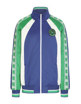 Zip-up sweatshirt with side bands and patch embellishment - | Dolce & Gabbana