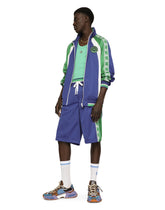 Zip-up sweatshirt with side bands and patch embellishment - | Dolce & Gabbana