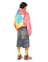 Tie-dye jersey hoodie with print - | Dolce & Gabbana