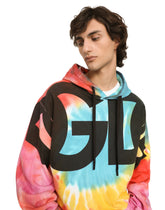Tie-dye jersey hoodie with print - | Dolce & Gabbana