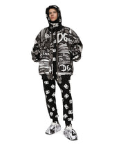 Jersey hoodie with all-over DG print - | Dolce & Gabbana