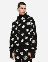 Jersey hoodie with all-over DG print - | Dolce & Gabbana