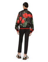 Poppy-print nylon jacket - | Dolce & Gabbana
