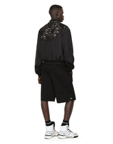 Nylon jacket with lace inserts and DG patch - | Dolce & Gabbana