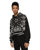 Bandanna-print jersey hoodie - | Dolce & Gabbana