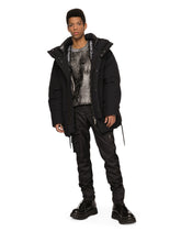Nylon jacket with hood and branded tag - | Dolce & Gabbana