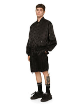 DG satin jacquard jacket with branded tag - | Dolce & Gabbana