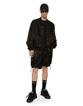DG satin jacquard jacket with branded tag - | Dolce & Gabbana