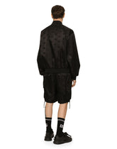 DG satin jacquard jacket with branded tag - | Dolce & Gabbana