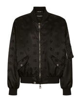 DG satin jacquard jacket with branded tag - | Dolce & Gabbana