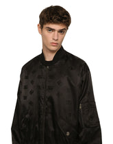 DG satin jacquard jacket with branded tag - | Dolce & Gabbana