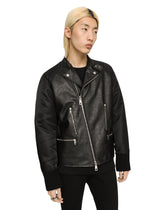 Bullskin jacket with nylon sleeves - | Dolce & Gabbana