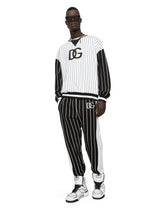 Printed jersey sweatshirt with multiple patches and embroidery - | Dolce & Gabbana