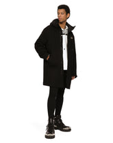 Stretch jersey parka with hood and tag - | Dolce & Gabbana