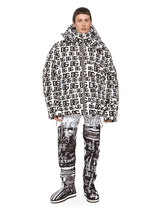 Quilted nylon jacket with hood and DG logo print - | Dolce & Gabbana