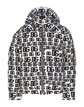 Quilted nylon jacket with hood and DG logo print - | Dolce & Gabbana
