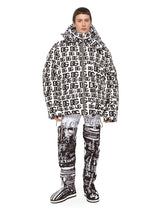 Quilted nylon jacket with hood and DG logo print - | Dolce & Gabbana