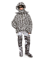 Quilted nylon jacket with hood and DG logo print - | Dolce & Gabbana