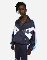 Nylon high-necked jacket with patch - | Dolce & Gabbana