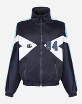 Nylon high-necked jacket with patch - | Dolce & Gabbana