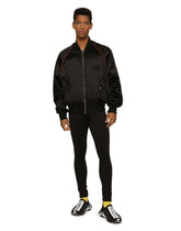 Satin jacket with embroidered DG patch - | Dolce & Gabbana