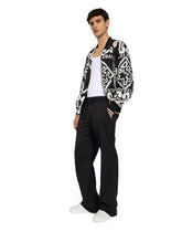Marina-print silk bomber jacket - | Dolce & Gabbana