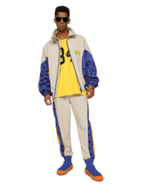 Cotton jacket with embroidered patch and print - | Dolce & Gabbana