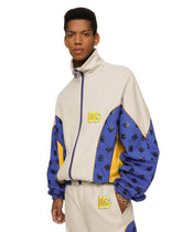 Cotton jacket with embroidered patch and print - | Dolce & Gabbana
