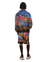 Hooded nylon jacket with Hawaiian print - | Dolce & Gabbana
